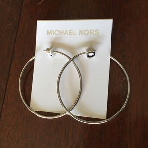 Michael Kors silver hoop earrings